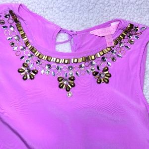 Silk Lilly Pulitzer Embellished Top